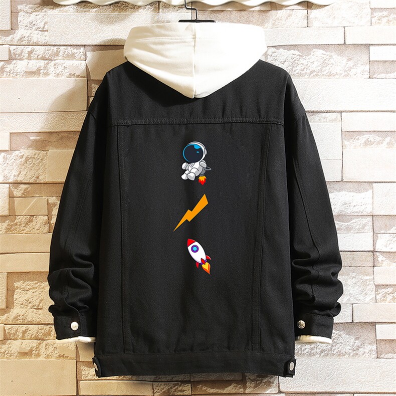 牛仔夹克男大码牛仔外套男茄克 NJ77165-P60加绒款-P75图片