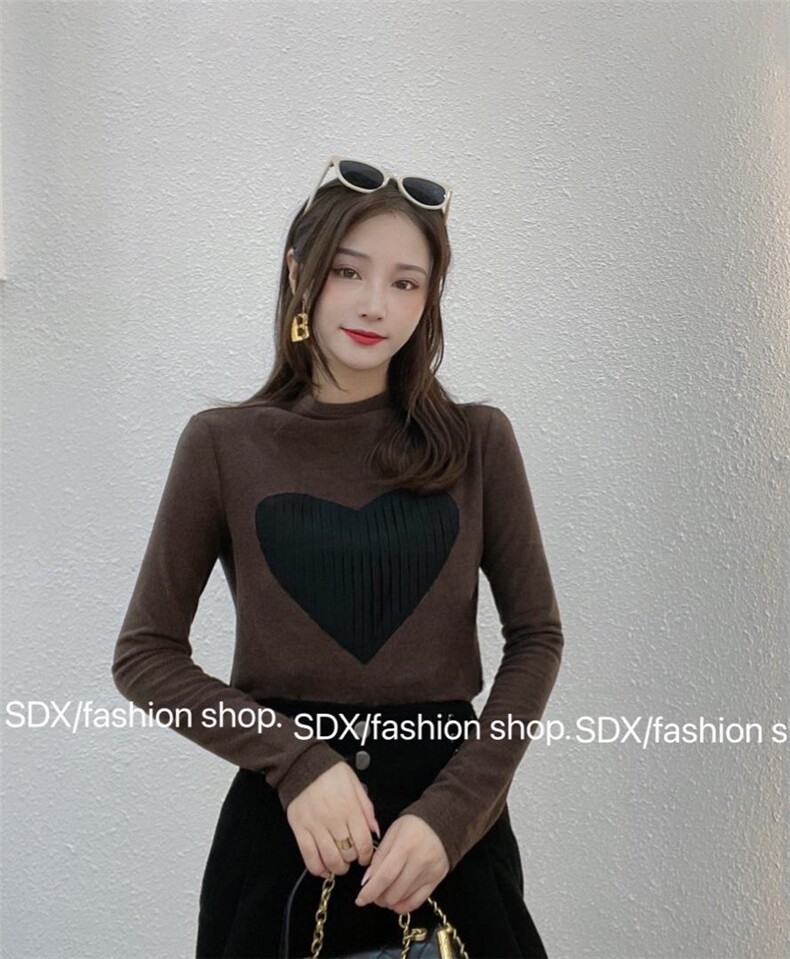 【现货】高品质撞色桃心双面奥绒加厚小衫，其它，色调轩