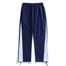 白底秋冬侧边拼接拖地工装裤宽松休闲伞兵裤男K23327-P40控58，男装工装外套，星座717