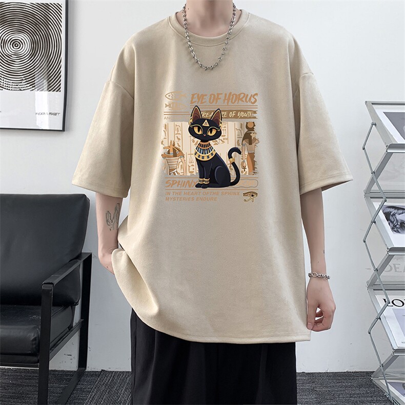 麂皮绒短袖t恤男大码半袖男 JD82429-P25图片