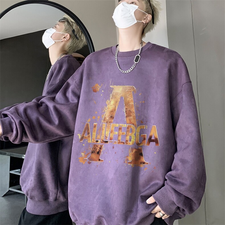 秋装复古美式水洗做旧重磅麂皮绒卫衣301B-JB1502-p45,男装卫衣,星座301B