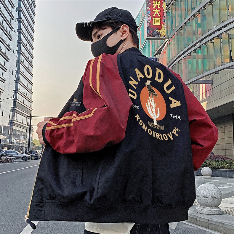 秋季男士外套春秋ins潮流港风休闲夹克男装J,男装夹克,电商B226-2（原B217-2）
