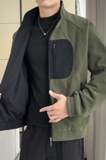 2025秋季新款现货摇粒绒双面穿立领夹克男外套DSA157-1-J2553-P86，男装夹克，电商A157-1
