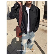 美式复古格纹两面穿夹克男春季潮牌宽松格子棒球服外套W6811-P68，男装夹克，星座412-1