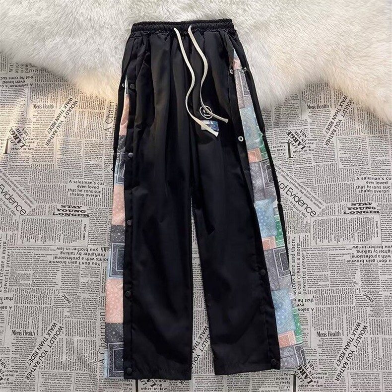 直筒时尚潮牌工装裤长裤潮宽松型男纯色休闲裤气质夏季KK086-32,男装工装外套,星座911-3