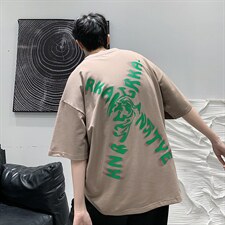 2025夏季原创设计港风宽松休闲T恤B266-DX05-P30，男装T恤，星座B257-1