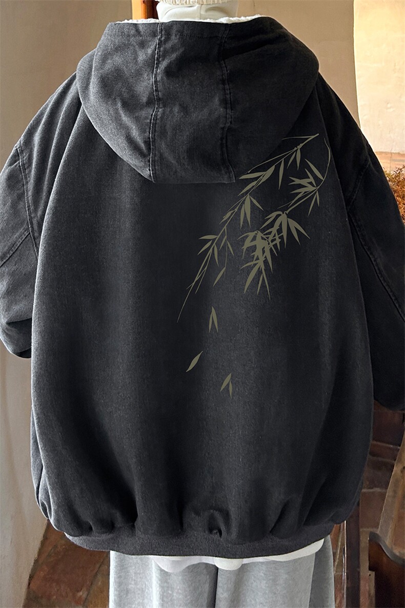 控价158牛仔棉衣男大码加绒羊羔绒牛仔棉服男棉袄NM53382-P140,男装棉衣,电商A040