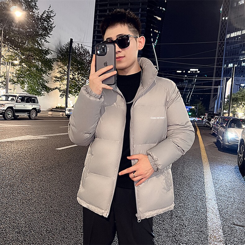 精神小伙男羽绒服立领冬季加厚潮流休闲外套情侣A266-YR01-P110，男装羽绒服，电商A266
