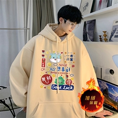 龙年卫衣冬季美式加绒加厚卫衣外套DL1723常规特P35加绒特40，男装卫衣，电商A486