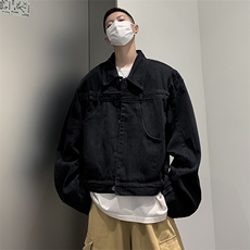 美式水洗复古设计感牛仔外套男秋季高街潮牌休闲夹克W7791-P66，男装夹克，星座512-4