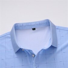 新款男士中年上衣翻领T恤短袖潮男老爸装短袖翻领257p45，男装T恤，星座1203