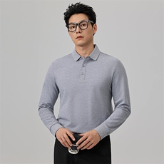 长期款品质长袖翻领多色纯色Polo衫35008-特P48，男装Polo衫，电商D342