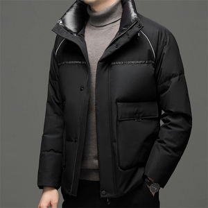 羽绒服男2023冬季新款中年男士商务休闲上衣厚款保暖男装外套图片