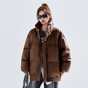 新款冬季羽绒立领PU皮棉服棉袄韩版宽松外套A436-2522-P80,面试不打领带怎么搭配西服图片