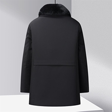 中年男士冬季新款商务休闲棉服男装可脱卸连帽棉衣厚款保暖外套，男装棉衣，电商B212（原钱塘6029）