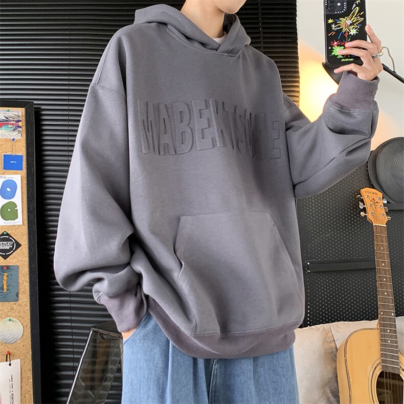 23秋季新款凹凸印花420克重磅高品质卫衣W2311-P50可供抖音,男装卫衣,电商A036A