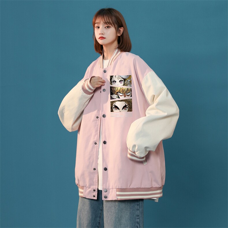 中性风 春秋季情侣棒球服男女休闲夹克女时尚外套男BQF287-P50图片
