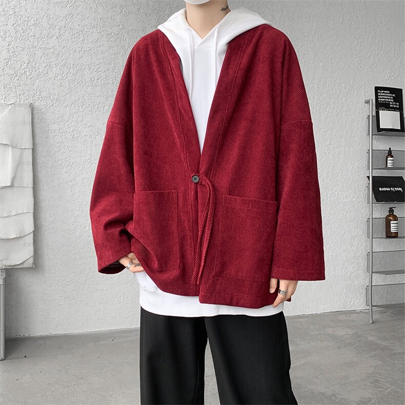 现货KS10075-特P40控78新款衬衫男复古新中式大码外套,男装衬衫,电商A059
