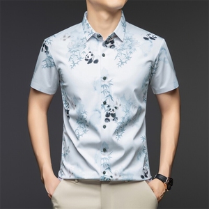 G9926夏季男士短袖衬衫青年休闲绅士修身衬衣免烫商务图片