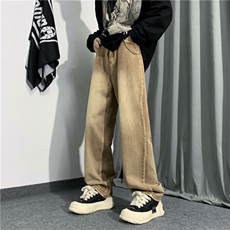 潮vibe美式街头裤子男ins高街炸街欧美工装裤N0296-P50，男装牛仔裤，星座308B-1