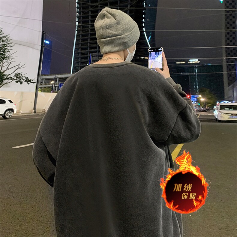 直播品质500克重磅美式做旧水洗卫衣SY1383-常规特P45加绒特P55,男装卫衣,电商A486