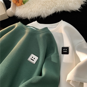 春夏华夫格趣味绣标短袖T恤M~5XL XZ604-DT401-P25控38图片