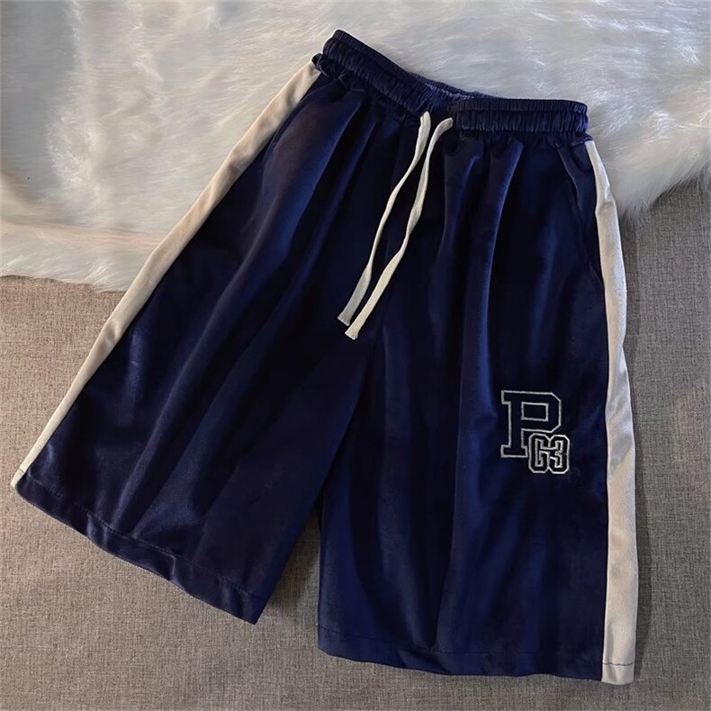 男夏季潮流时尚休闲短裤丝绒刺绣短裤K358P28,男装休闲裤,星座1116-2