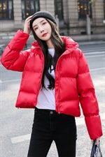 简约百搭短款立领羽绒棉服女2024冬新款小个子修身显瘦小棉衣外套，女装棉衣/棉服，韩蔻秀