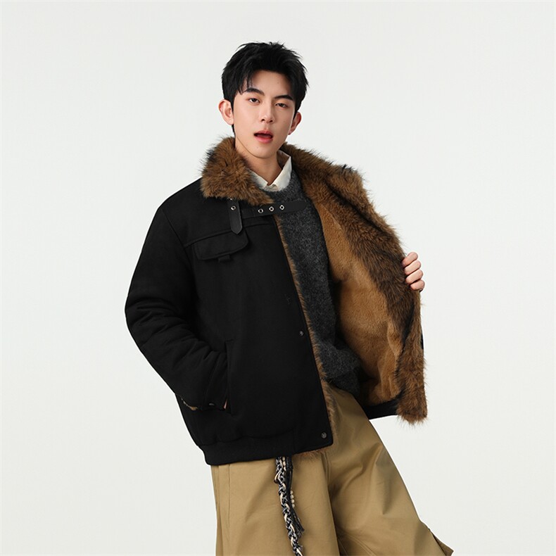 现货新款座山雕结构毛领棉服男MY085-P115,男装棉衣,电商A072