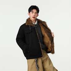 现货新款座山雕结构毛领棉服男MY085-P115，男装棉衣，电商A072