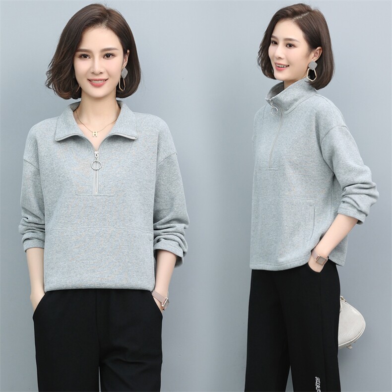 长期现货，女士卫衣春秋款2022年新款宽松时尚秋冬减龄长袖上衣潮，女装卫衣/绒衫，涵誉
