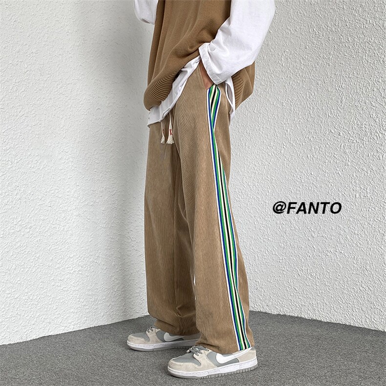 秋冬新款华夫格灯芯绒织带休闲裤227-2*C540*P50控68，男装休闲裤，星座227-2