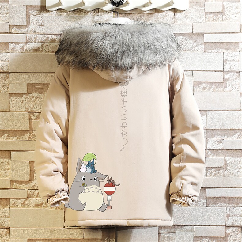 MM48152-P130 冬季大毛领衣男士大码加厚袄男服 砖墙图片