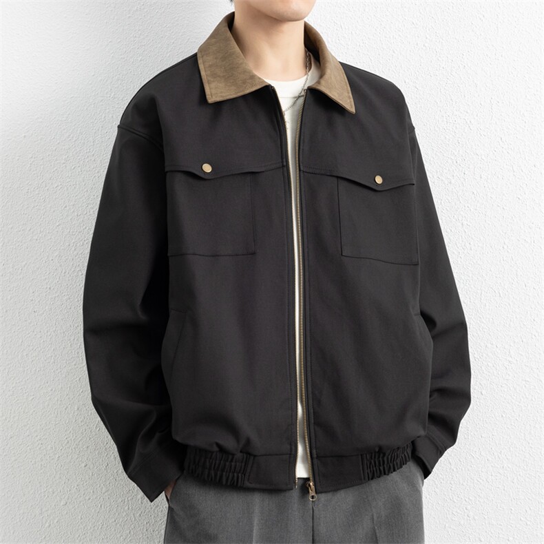 翻领夹克男春季简约宽松潮流百搭上衣服JK266-P73,男装夹克,星座308B-2