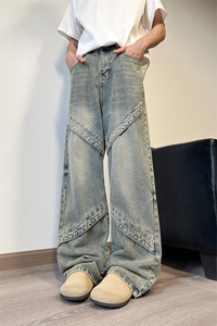 903-AK113-特P65【89】 S-XXL  几何牛仔裤！4图片