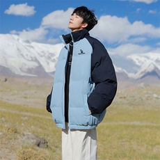 现货抖音得物可供视频三防加厚羽绒拼接棉衣外套面包棉服86632，男装棉衣，电商A486