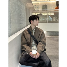 1506A/Gjk370/P59秋冬季美式夹克男立领棒球服情侣宽松外套，男装夹克，星座1506A