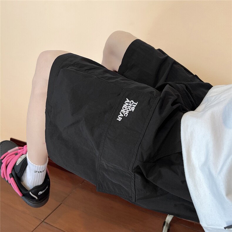 现货A165-K8273-P4558工装裤短裤沙滩裤字母刺绣五分裤休闲裤,男装牛仔裤,电商A165