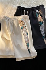 1港风大码M-5XL日系刺绣民族风潮五分裤短裤男DK7791P45控59，男装牛仔裤，星座226-2