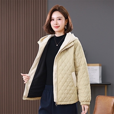 叶笙衣1180毛线连帽假俩件棉衣，女装棉衣/棉服，叶笙衣