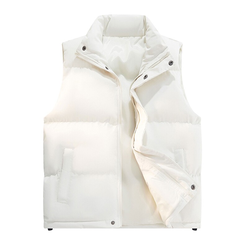 现货5W件冬季三防硬挺boxy短款立领棉衣马夹外套加厚马甲保暖棉服，男装棉衣，电商A486