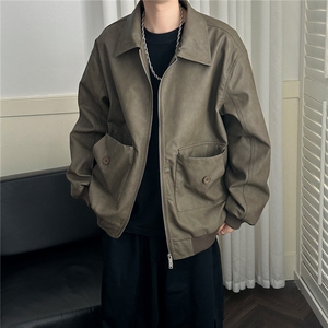 主推现货PU皮夹克外套宽松皮衣A351-AP2401-P110图片