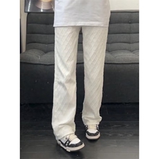 宽松提花牛仔裤休闲裤女早春高腰直筒裤拖地阔腿裤长裤子K7132，男装牛仔裤，星座1116A（原606A-3）