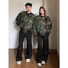 网图有货美式飞行员两面穿迷彩品质棉服男宽松保暖棉衣A194-P100，男装棉衣，星座1505