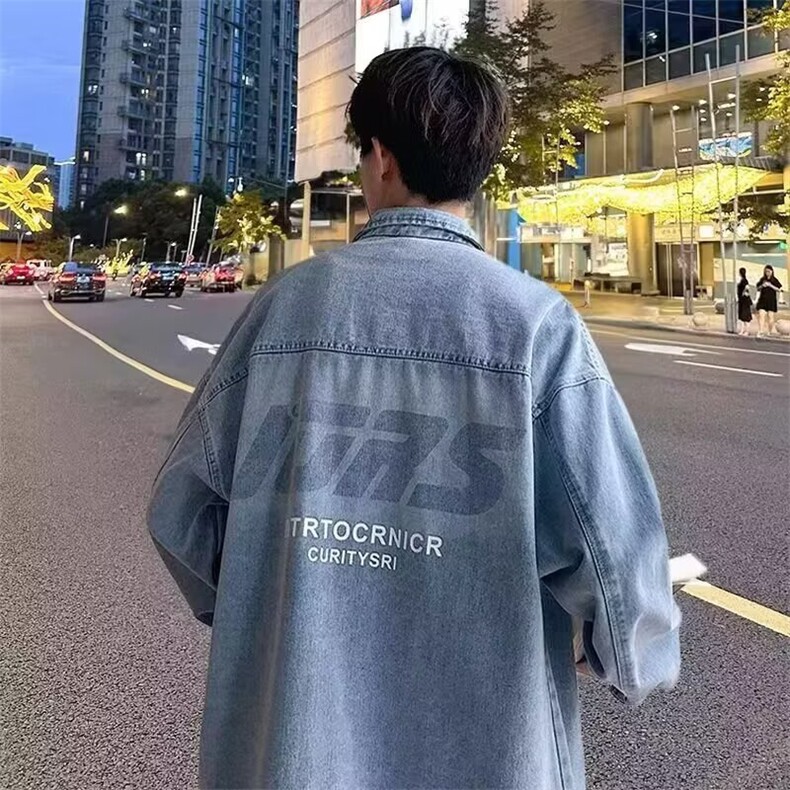 春秋季新款牛仔外套男孩青少年学生休闲潮流夹克大童高中生上衣,男装Polo衫,星座1210-1