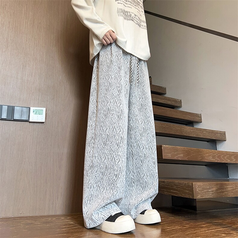 K90批38控68秋季小香风拖地裤男裤子垂感百搭美式休闲裤长裤,男装休闲裤,电商D229A