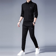 SA8323-2钱塘2020-2中年男士冬季厚款时尚休闲简约百搭套装P152，男装休闲套装，钱塘207-2