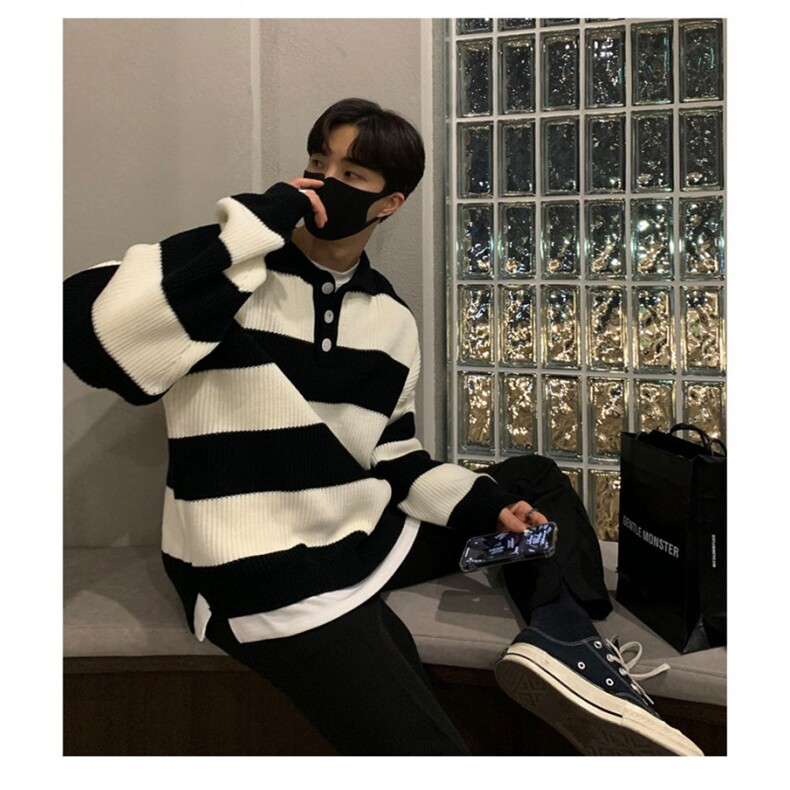 WK0670-P42网络图翻领纽扣针织衫COUNTONME羊毛POLO领针织上衣,男装Polo衫,电商C233