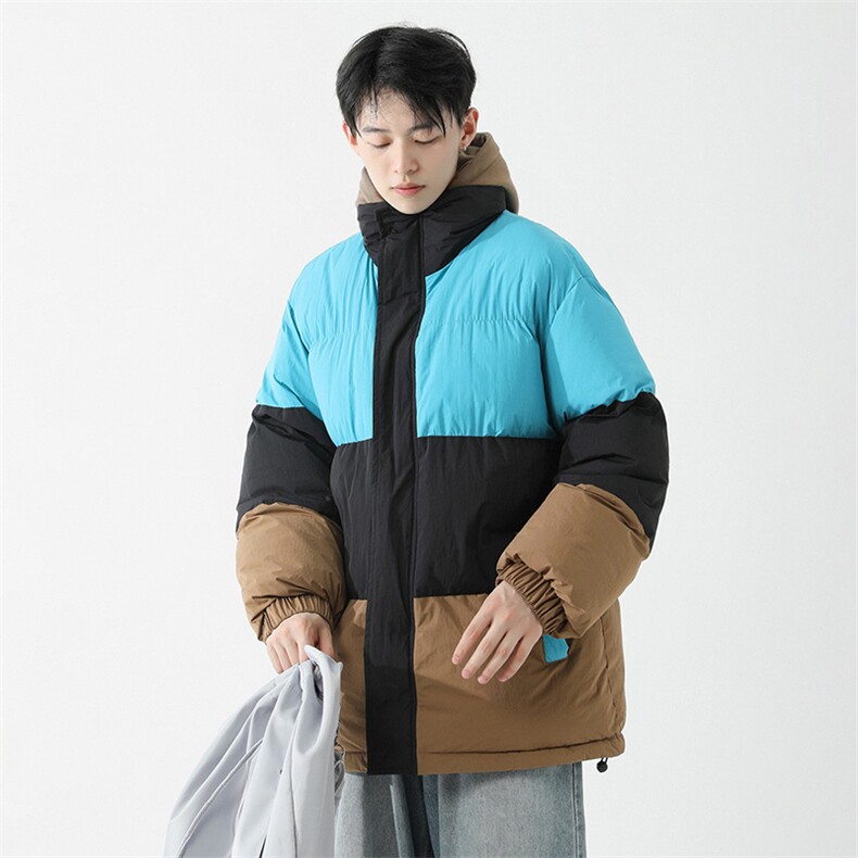 无影墙2026新品冬季宽松情侣装撞色棉衣棉服冬装加厚外套D007-P90,男装棉衣,星座717