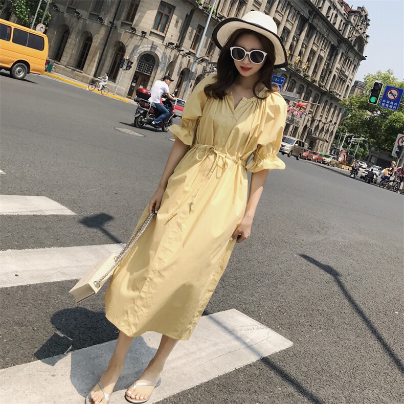大货8511B-L072021夏季新款中长款连衣裙,女装连衣裙,惟卡贝娜